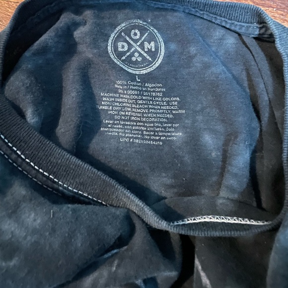 Black and grey tie-dye streetwear tee - Picture 2 of 2